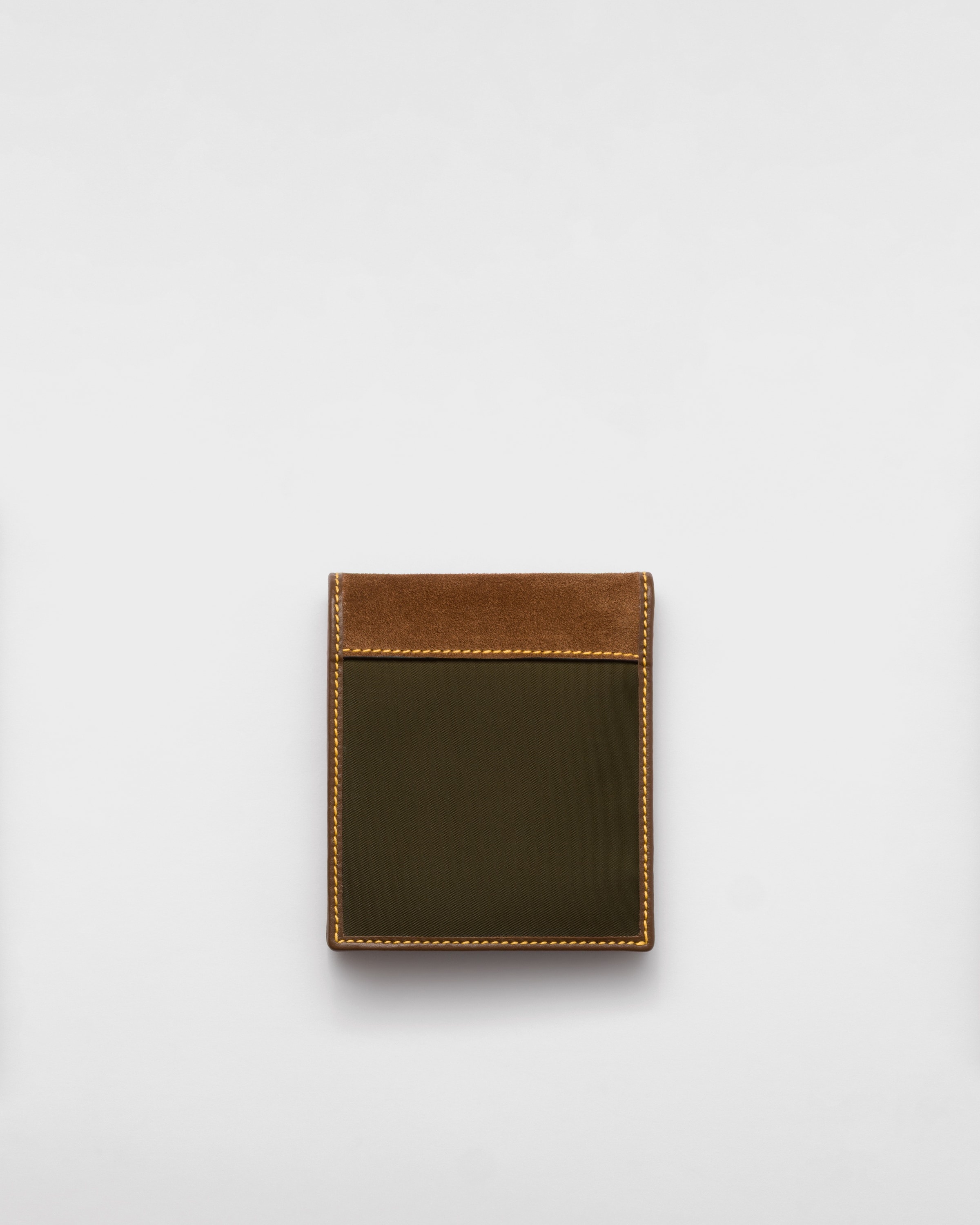 Re-Nylon and leather wallet - 3