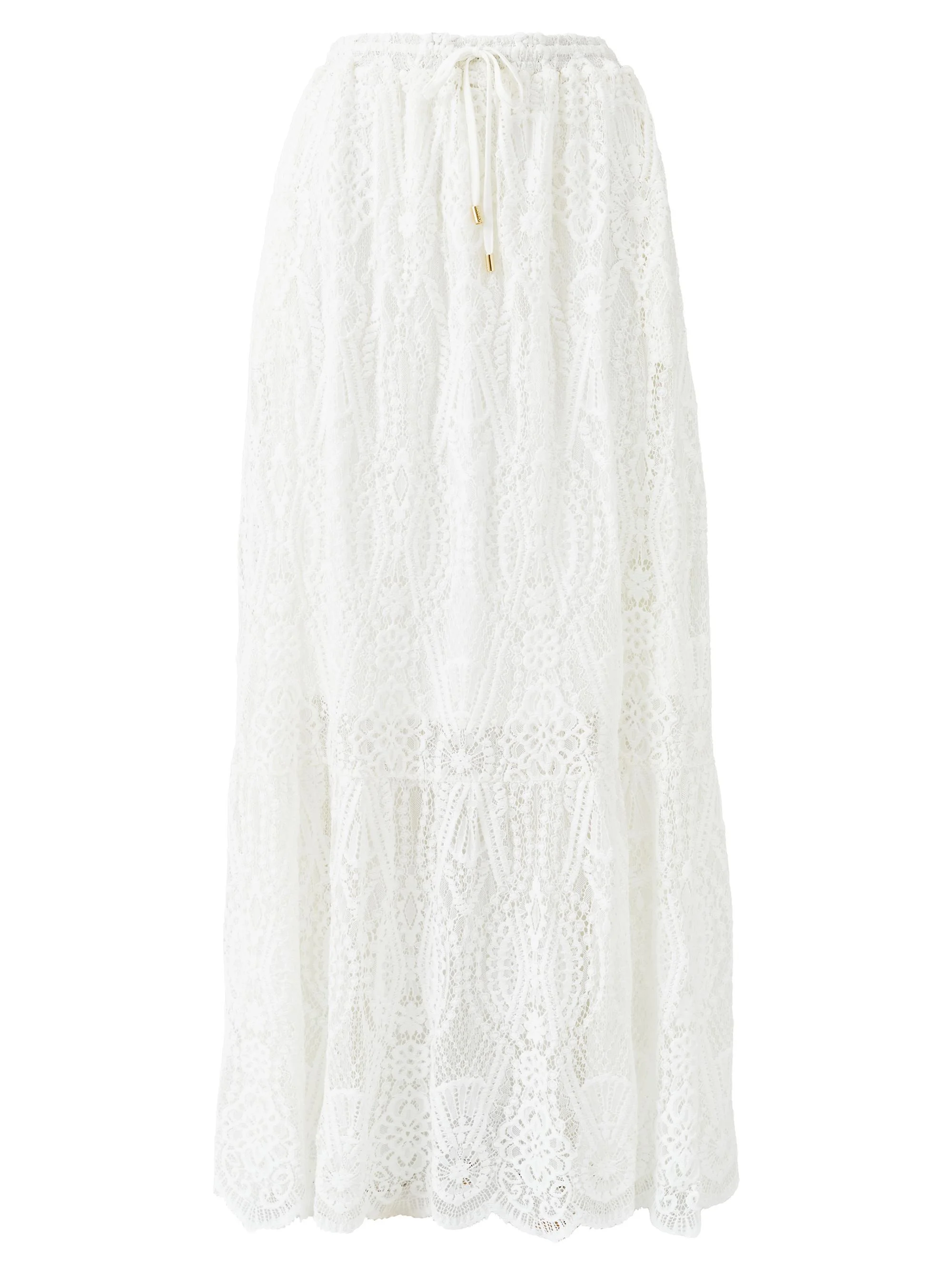 Women's Zia Cotton-Blend Lace Maxi Skirt - White - 1