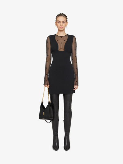 Givenchy DRESS IN SABLE STRETCH AND 4G TULLE outlook