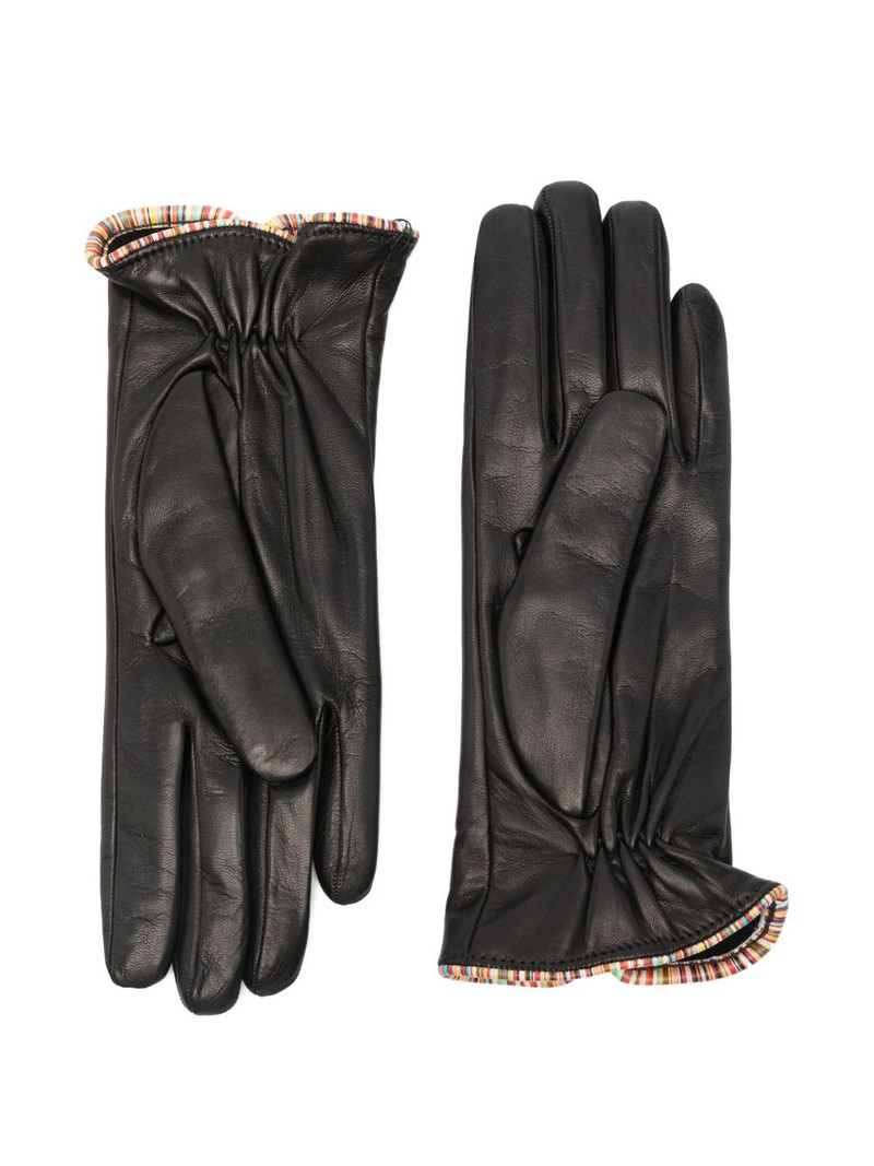 Paul Smith striped-trim gloves outlook