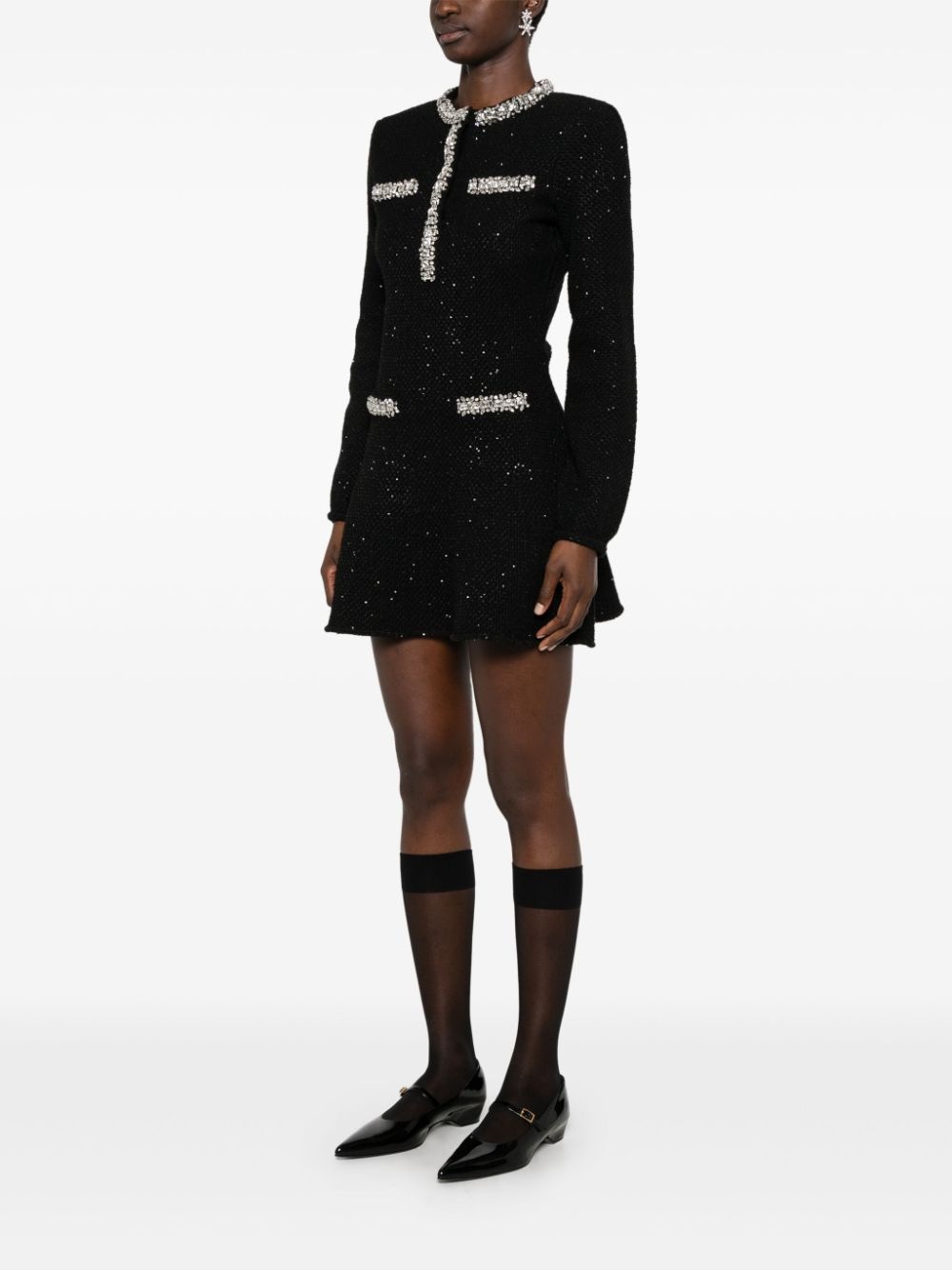 sequin knit mini dress - 3