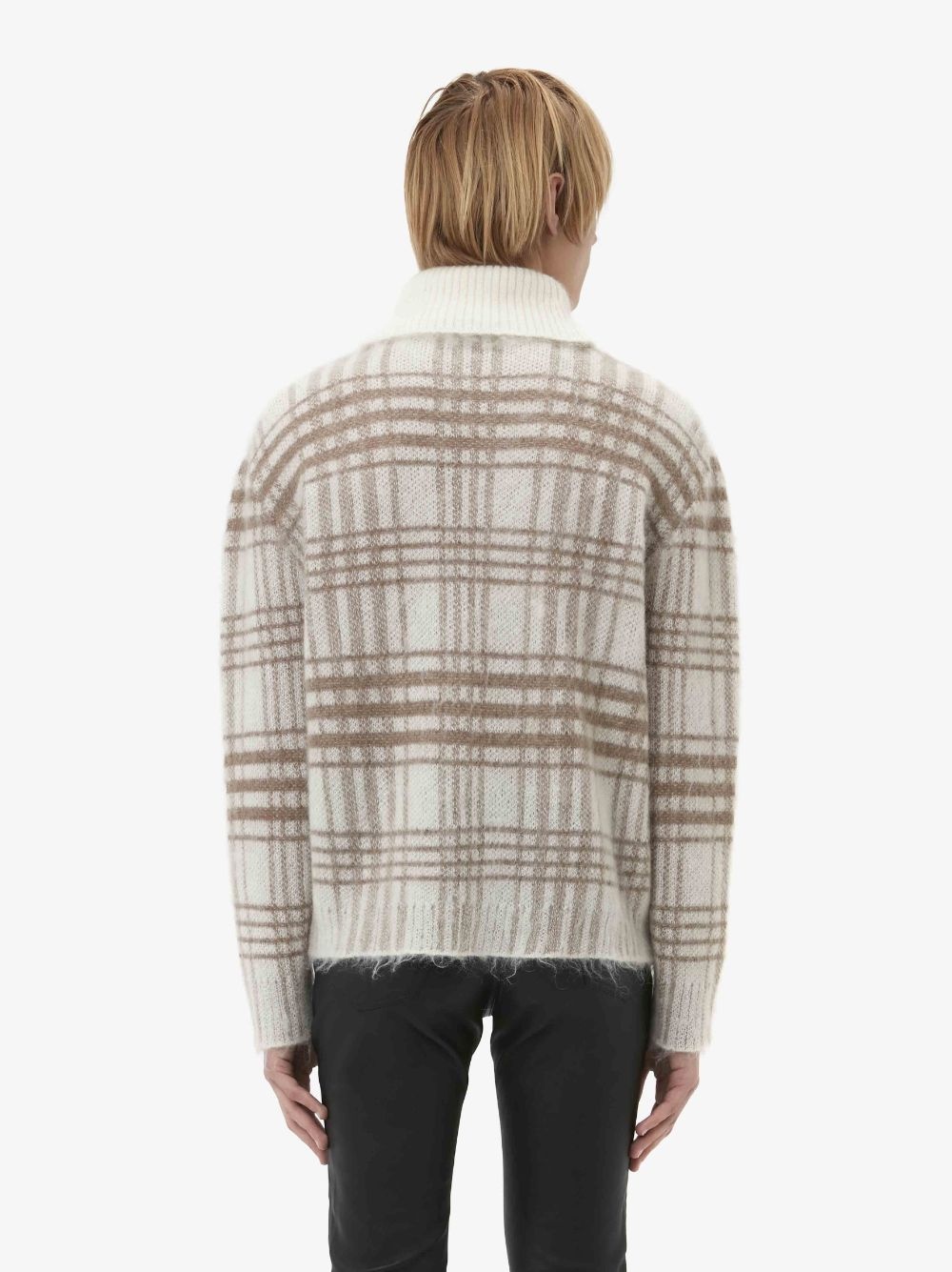 TARTAN CHECK ROLL NECK JUMPER - 3