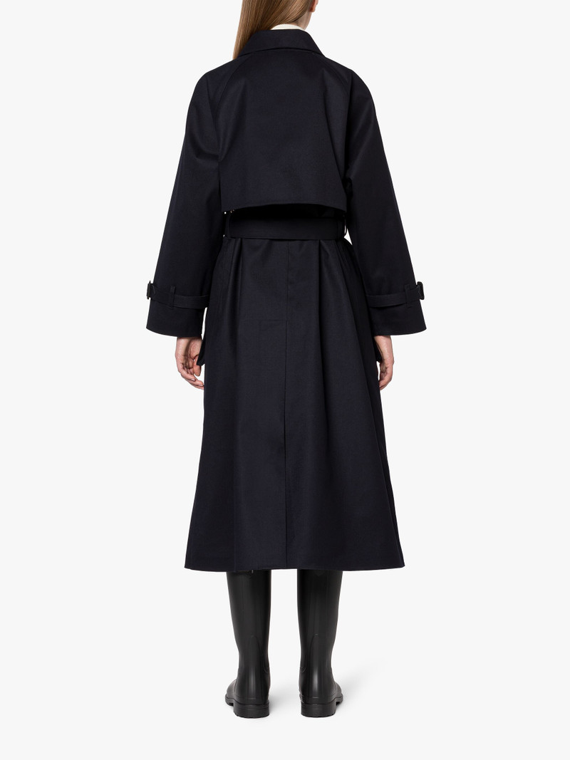 KELVIN NAVY BONDED WOOL TRENCH COAT 4