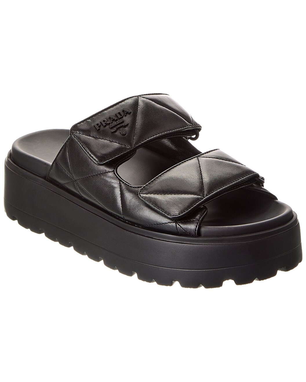 Prada Logo Leather Sandal - 1