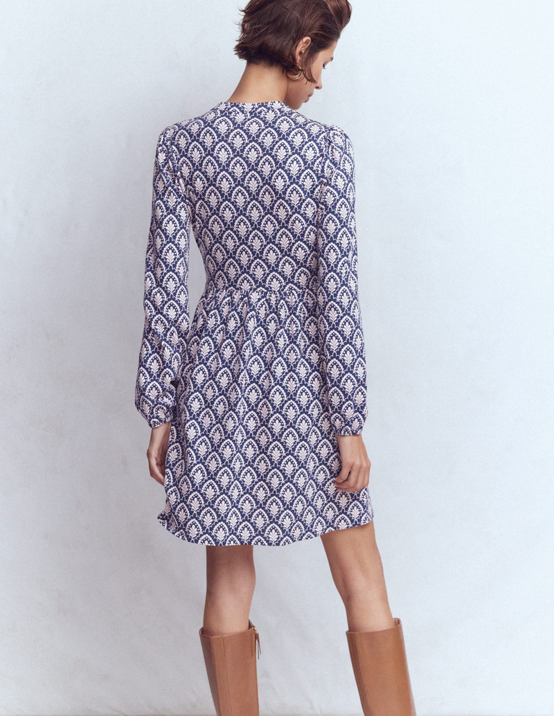Amy Short Jersey Dress-Navy, Petal Terrace 4