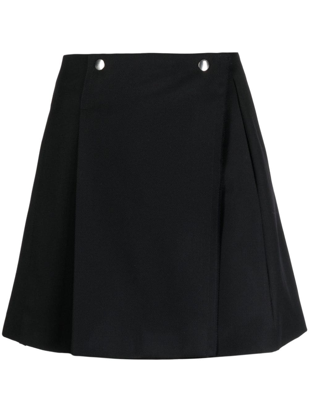 A-line wool miniskirt - 1