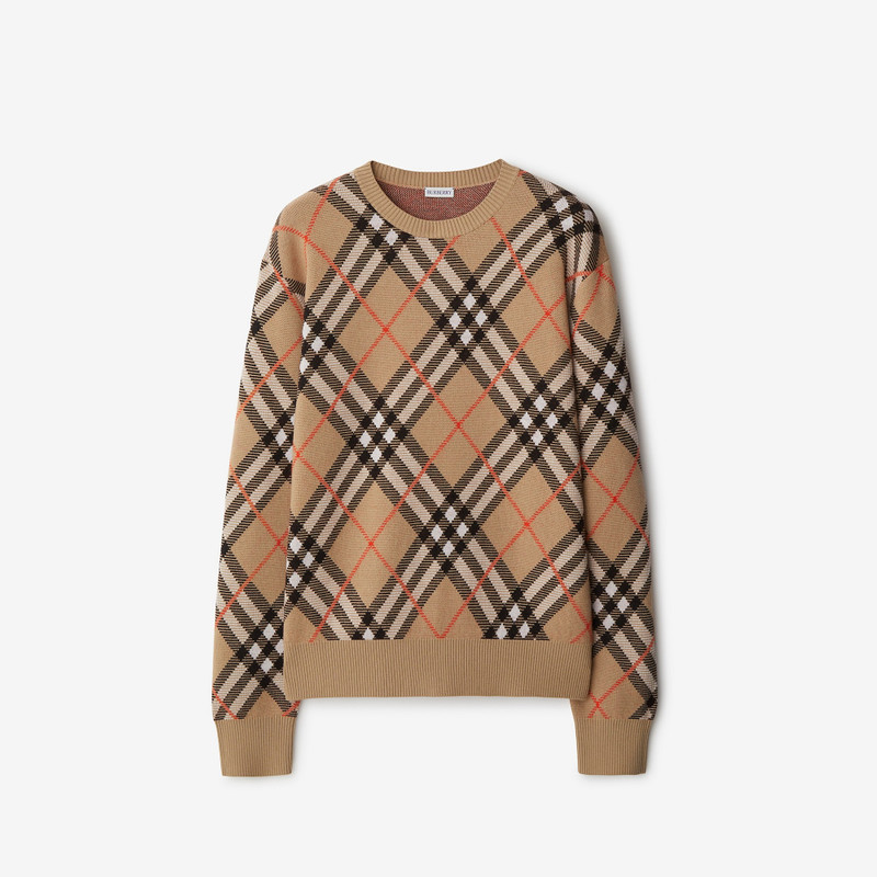 Check Wool Blend Sweater 1