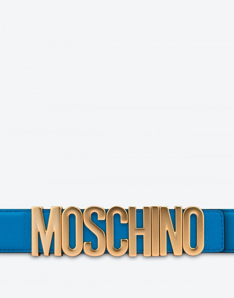 Moschino LETTERING LOGO CALFSKIN BELT outlook