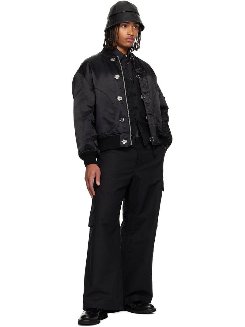 Comme des Garçons Homme Black Double Twill Bomber Jacket outlook