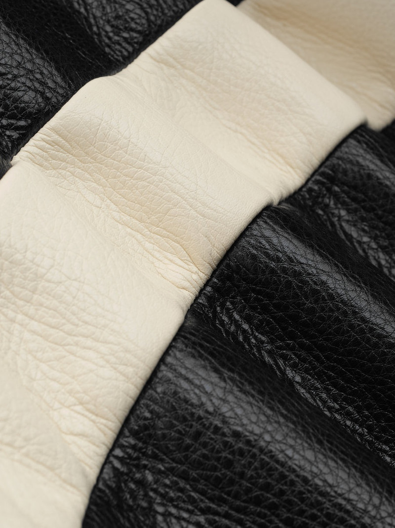 Leather Moto Stripe Bomber 5