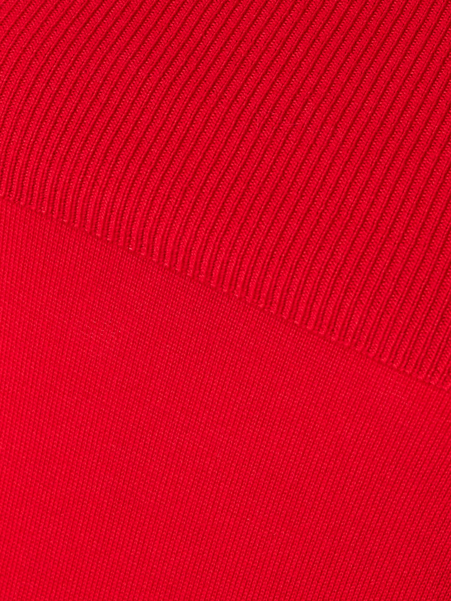 Off-the-shoulder wool maxi dress Red - 4