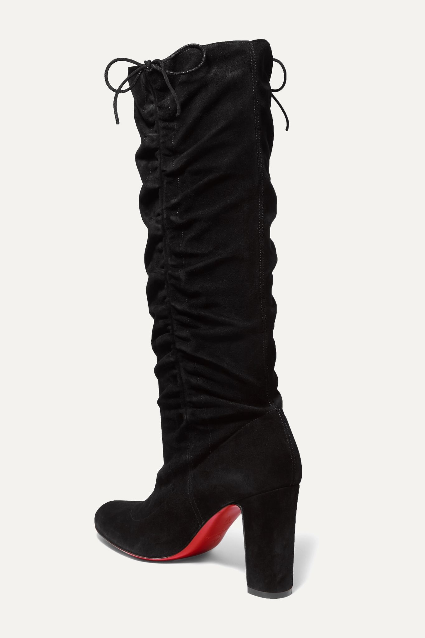 Douce 85 ruched suede knee boots - 4