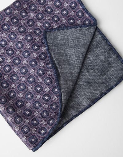 Brunello Cucinelli Silk pocket square with pattern outlook