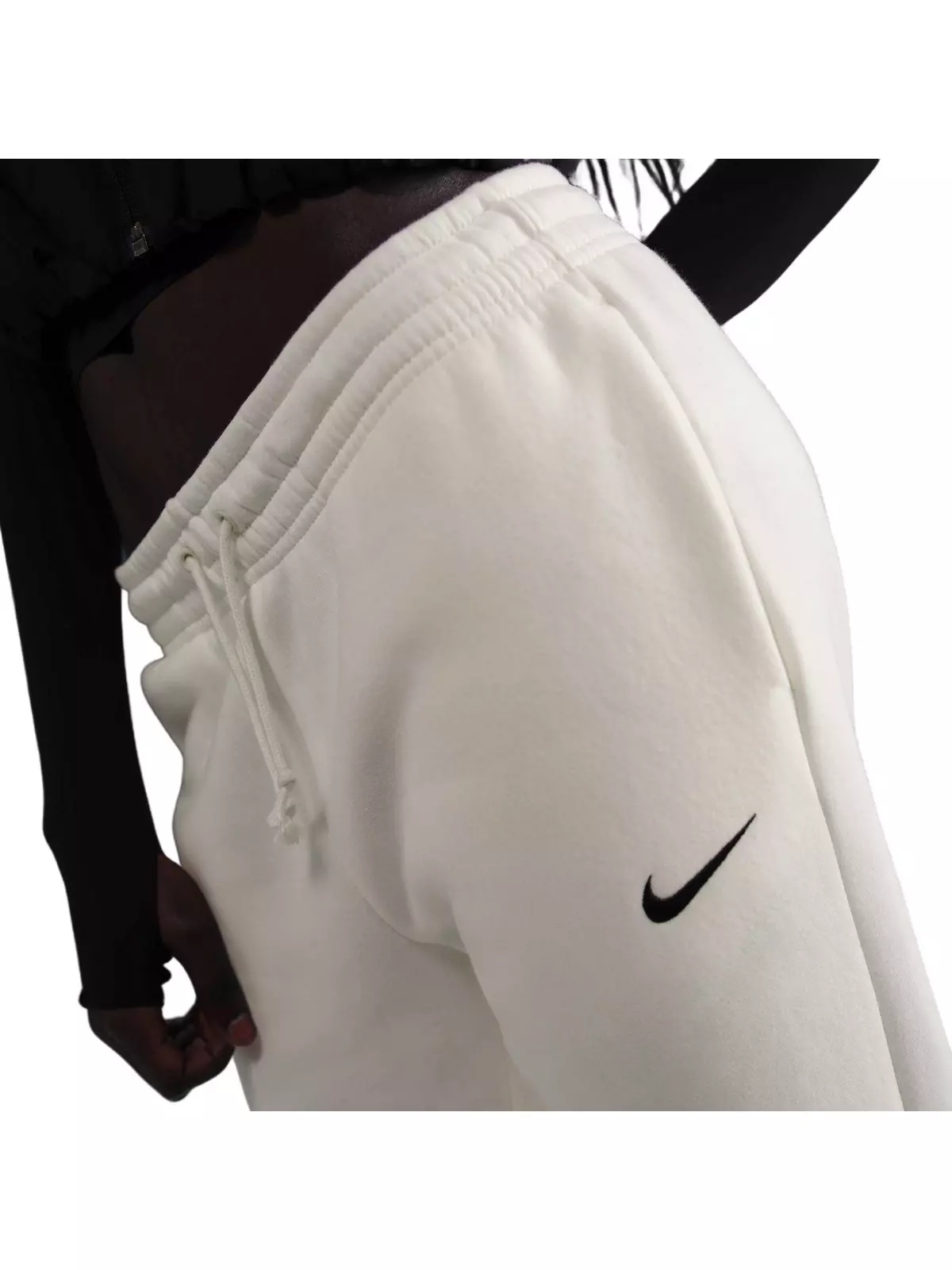 Women's Sportswear Phoenix Fleece Mid-Rise Open-Hem Pants - White - 5