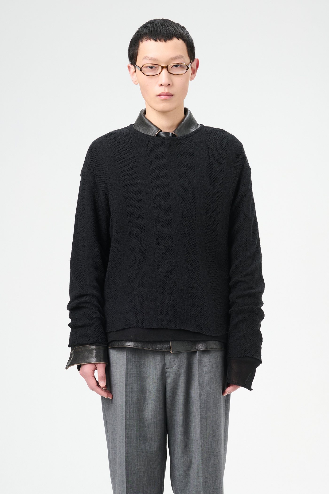 Double Lock Longsleeve Black Crochet Stripe - 3
