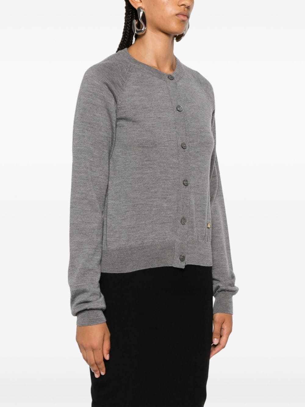 mélange-effect cardigan - 3