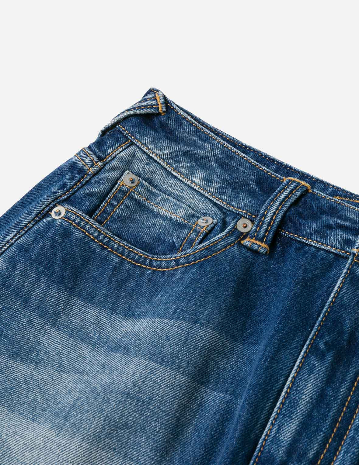 Logo Print Fashion Fit Detachable Denim Skirt - 15