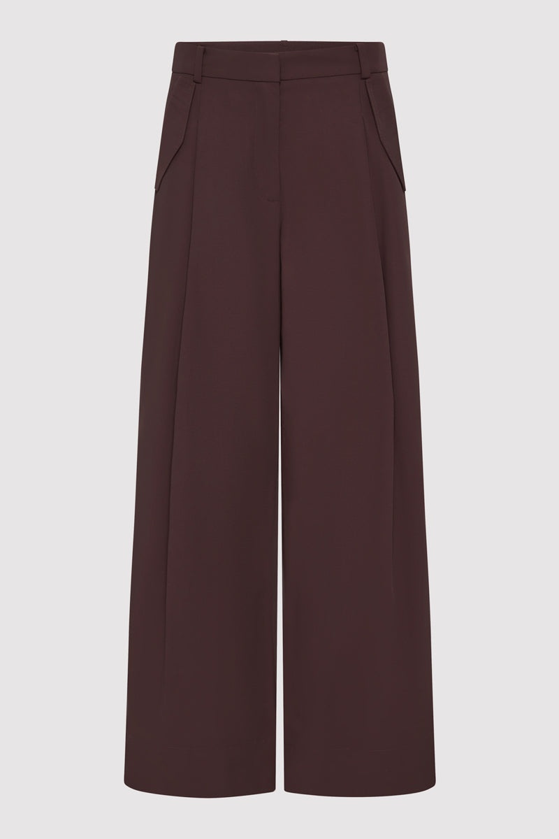 Utility Pleat Pants - Port - 1