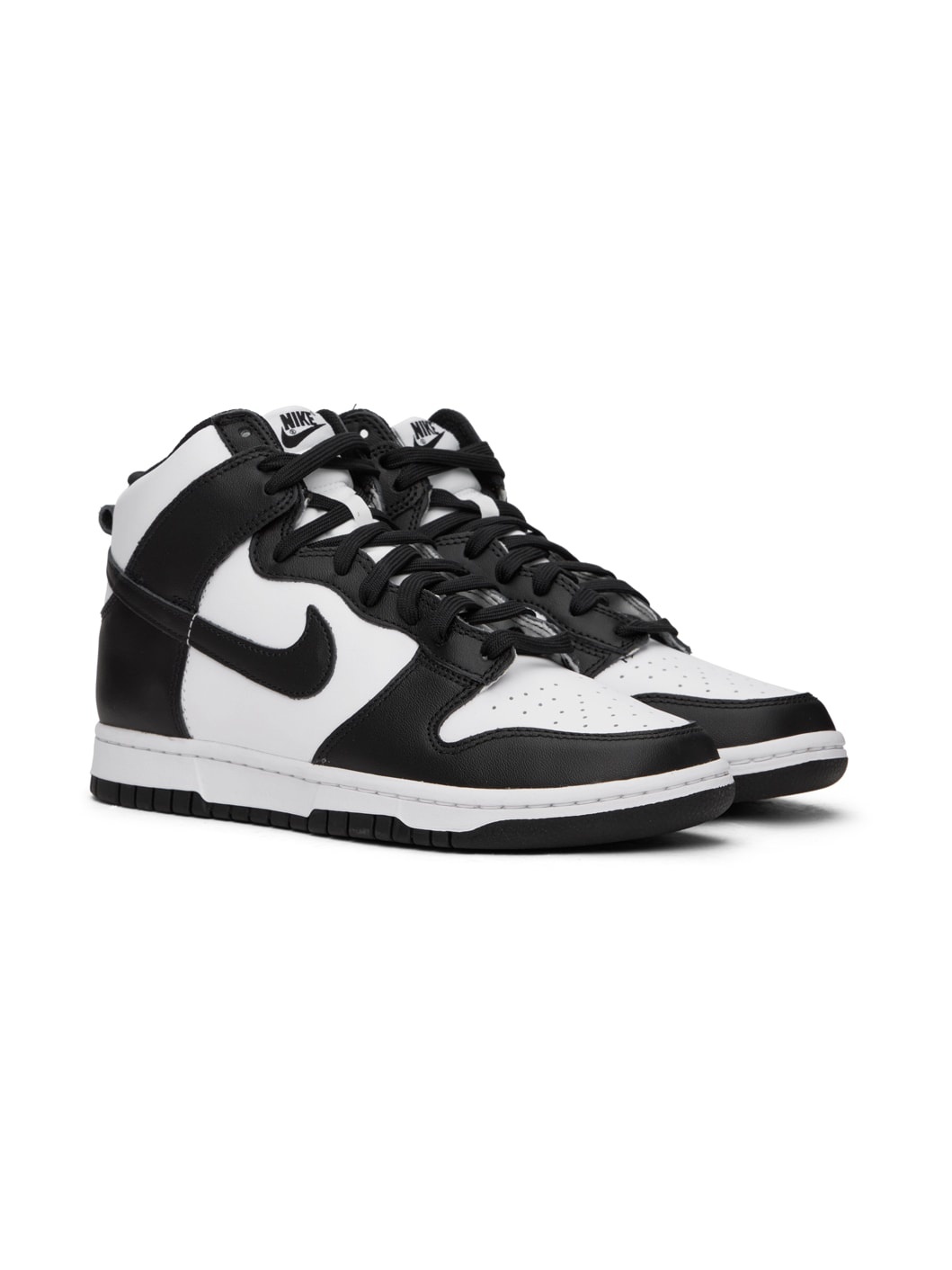 Black & White Dunk Hi Retro Sneakers - 4