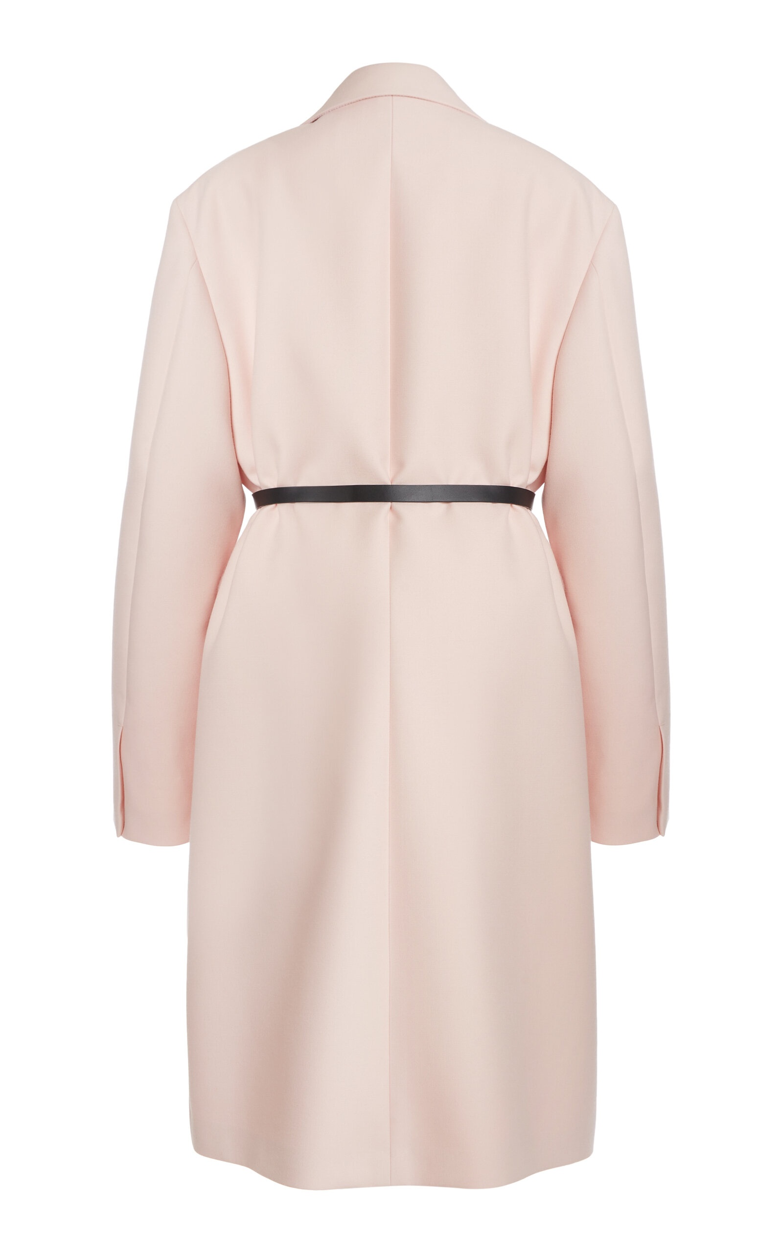 Scrunched Sleeve Wool Coat pink - 3