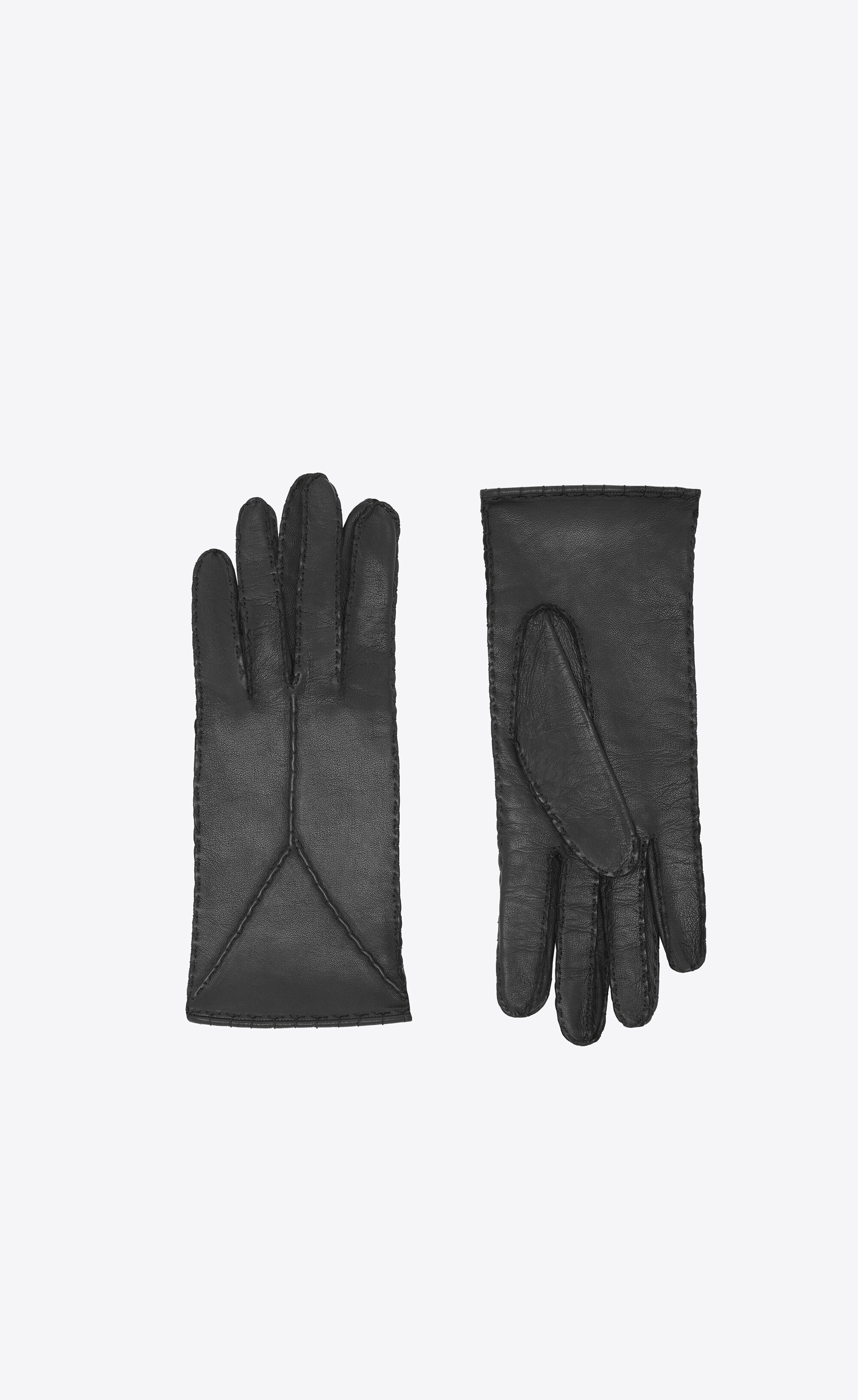 short stitched gloves in lambskin - 1