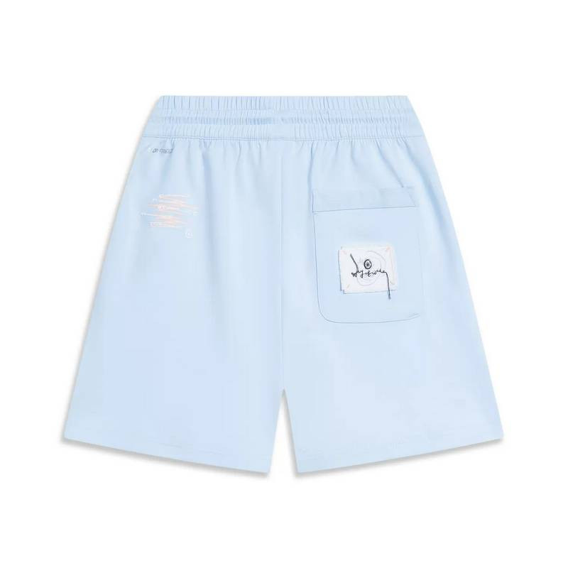 Li-Ning Li-Ning x Salventius Way Of Wade Graphic Shorts 'Light Blue' AKST323-3 outlook