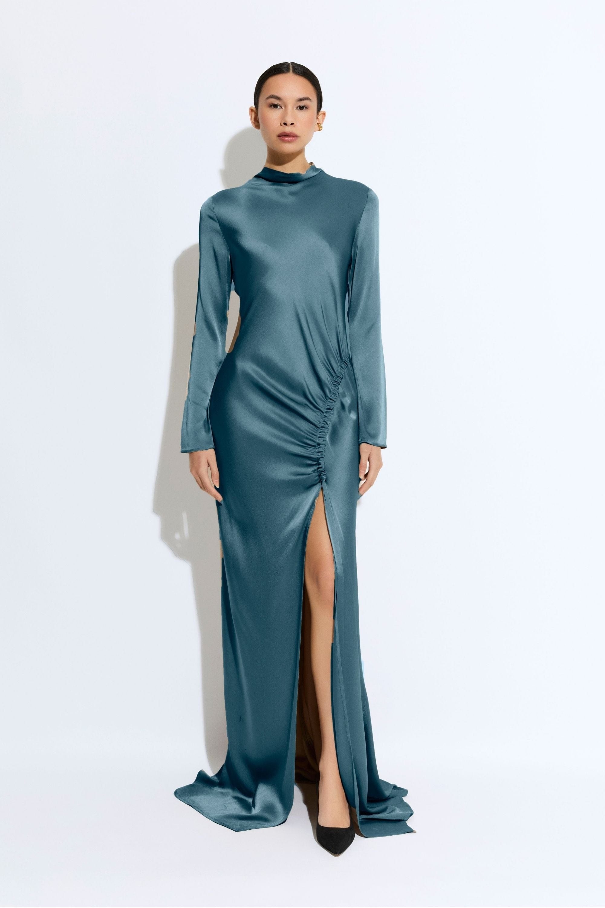 Satin Tab Gown - 2