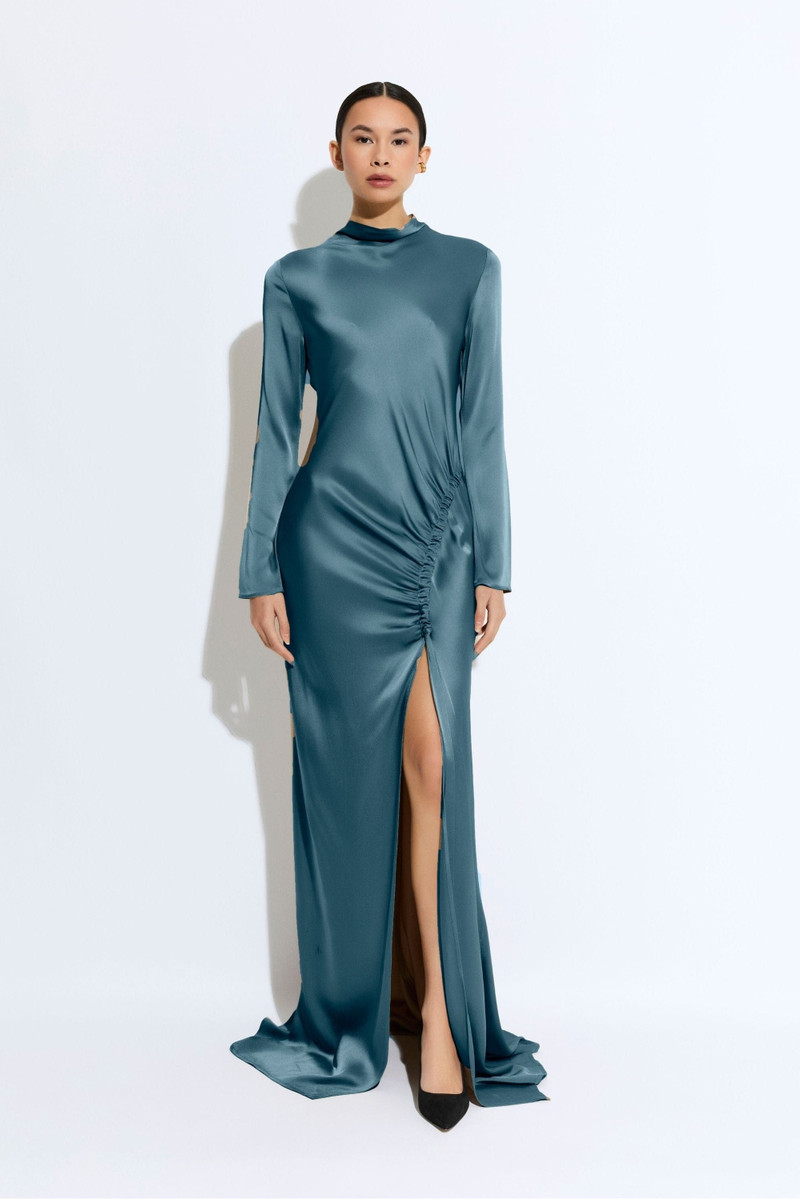 LAPOINTE Satin Tab Gown outlook
