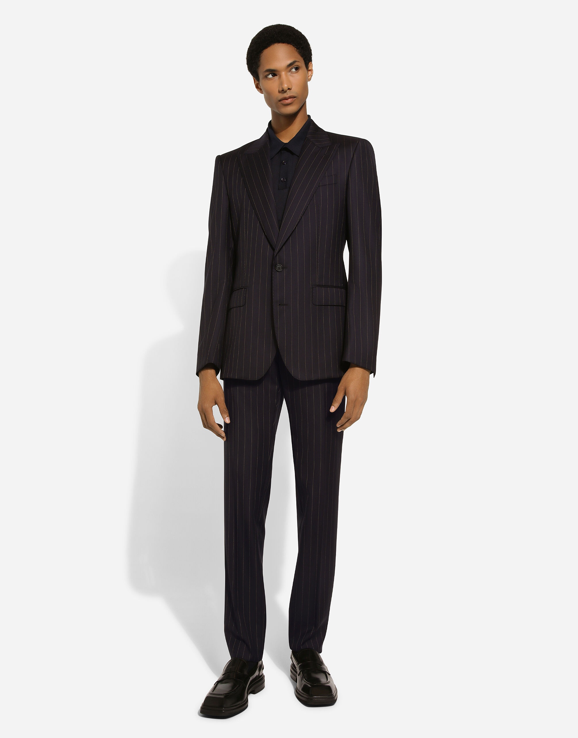 Single-breasted pinstripe wool Sicilia-fit jacket - 5