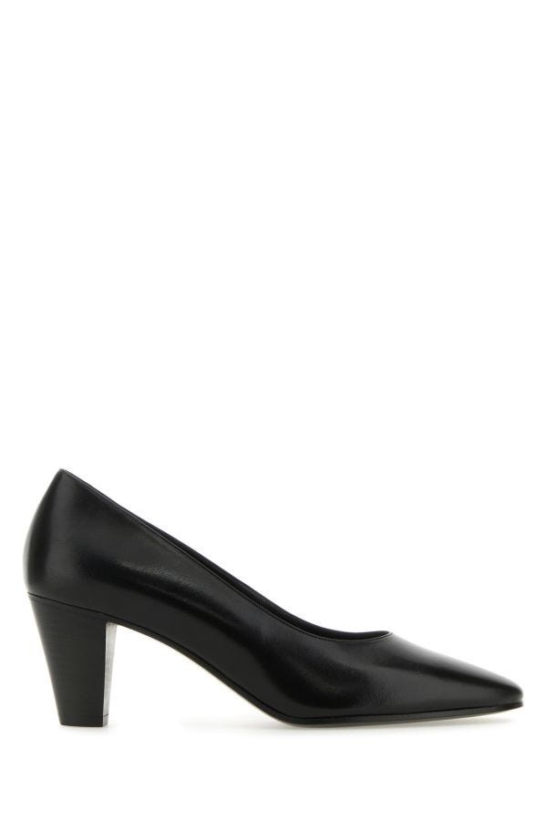 Black leather Charlotte pumps - 1