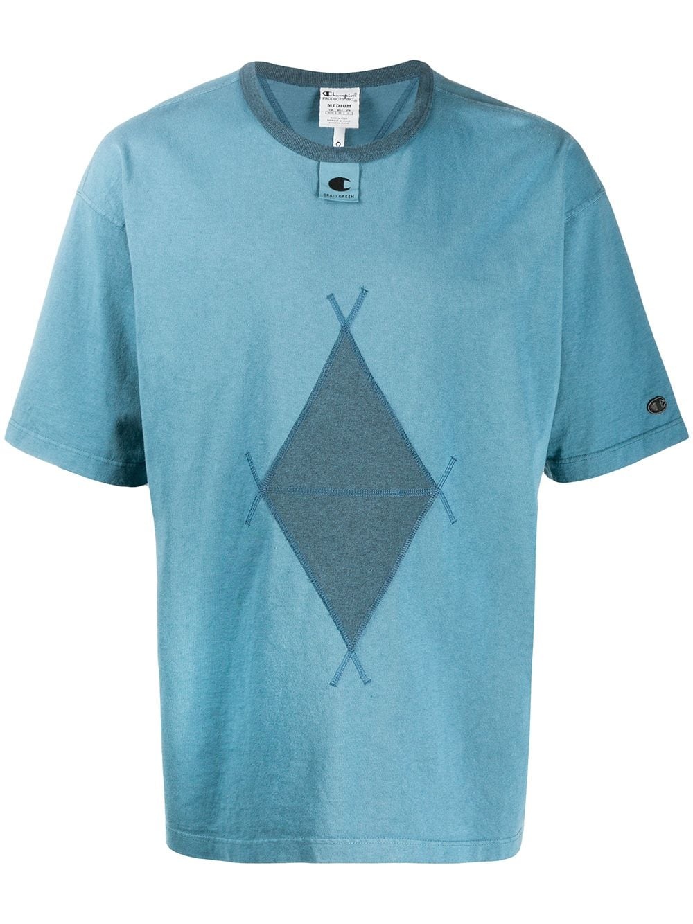 argyle diamond print t-shirt - 1