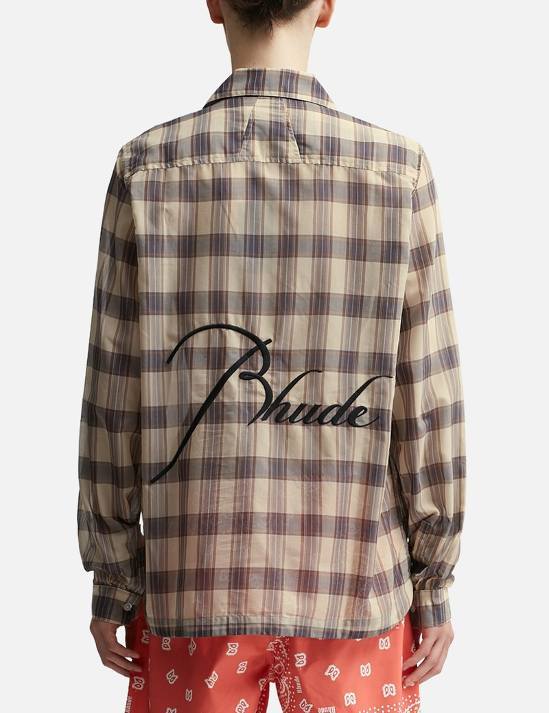 SHEER PLAID BUTTON DOWN 4