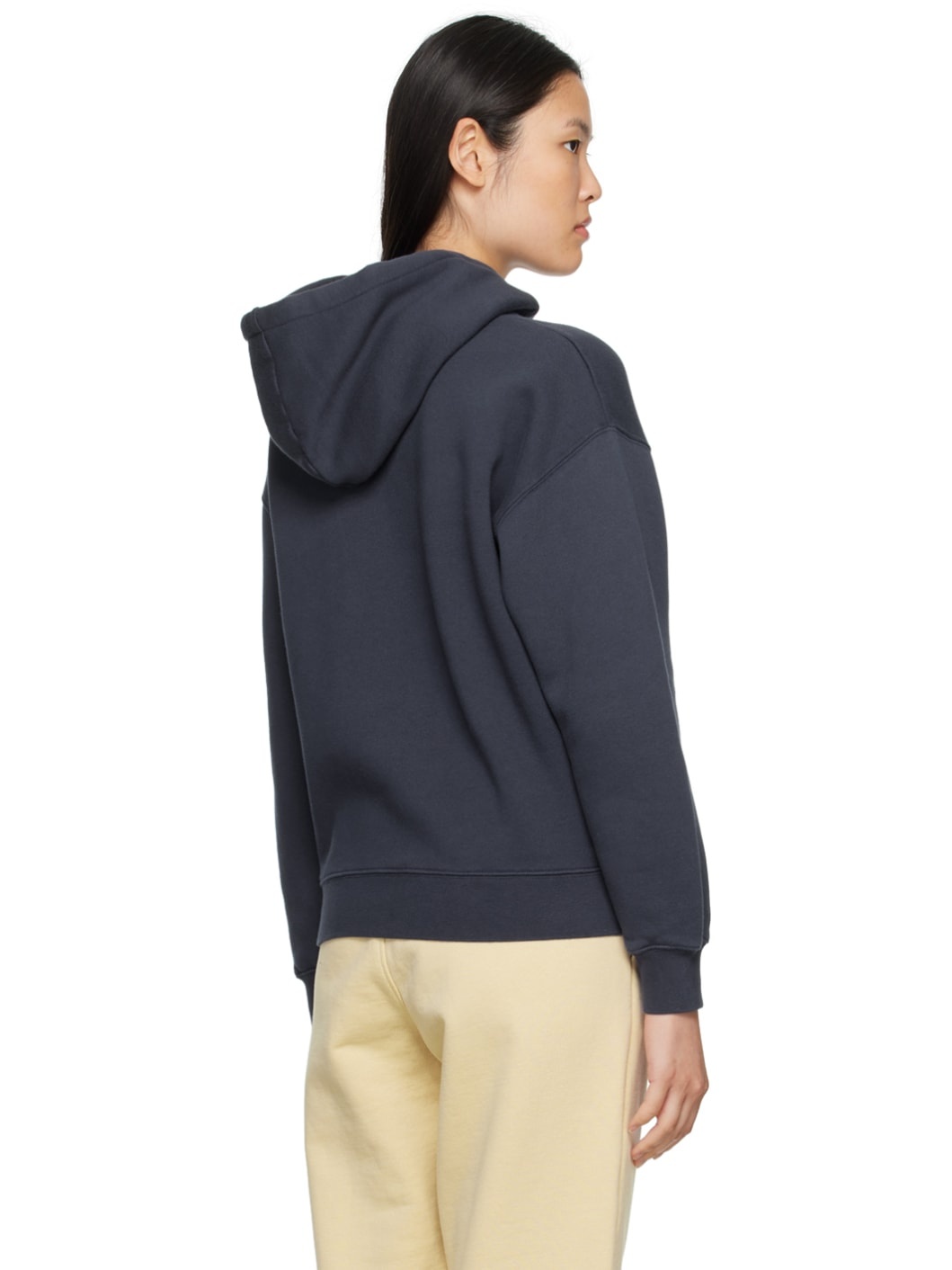 Navy Bold Fox Head Hoodie - 3