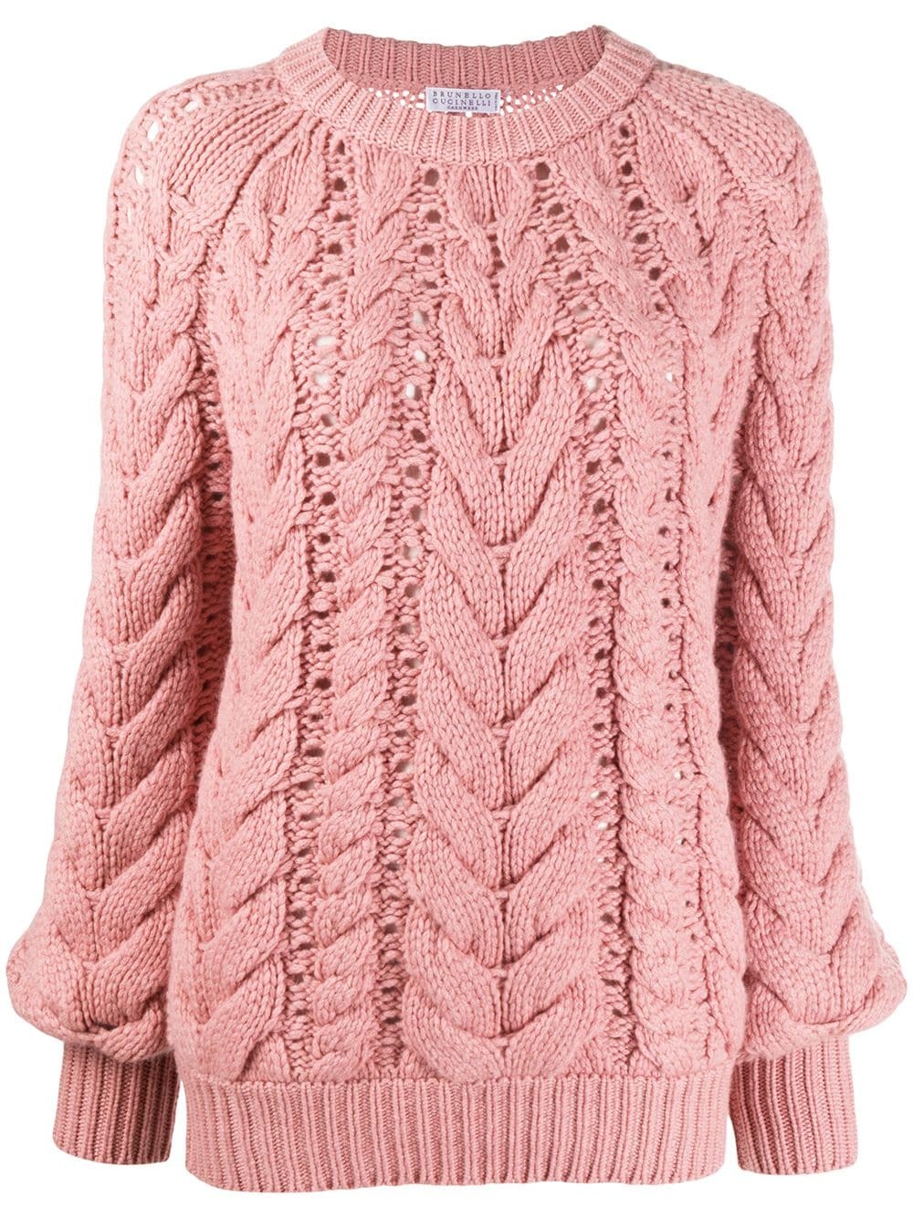 cable knit jumper - 1