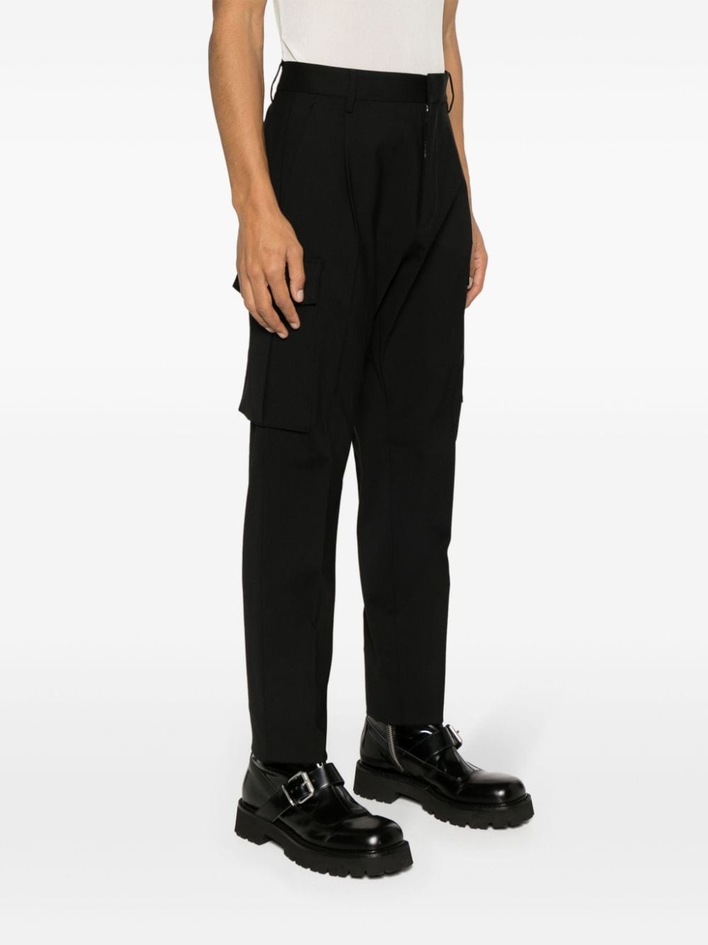Utility One Pleat tapered trousers - 3
