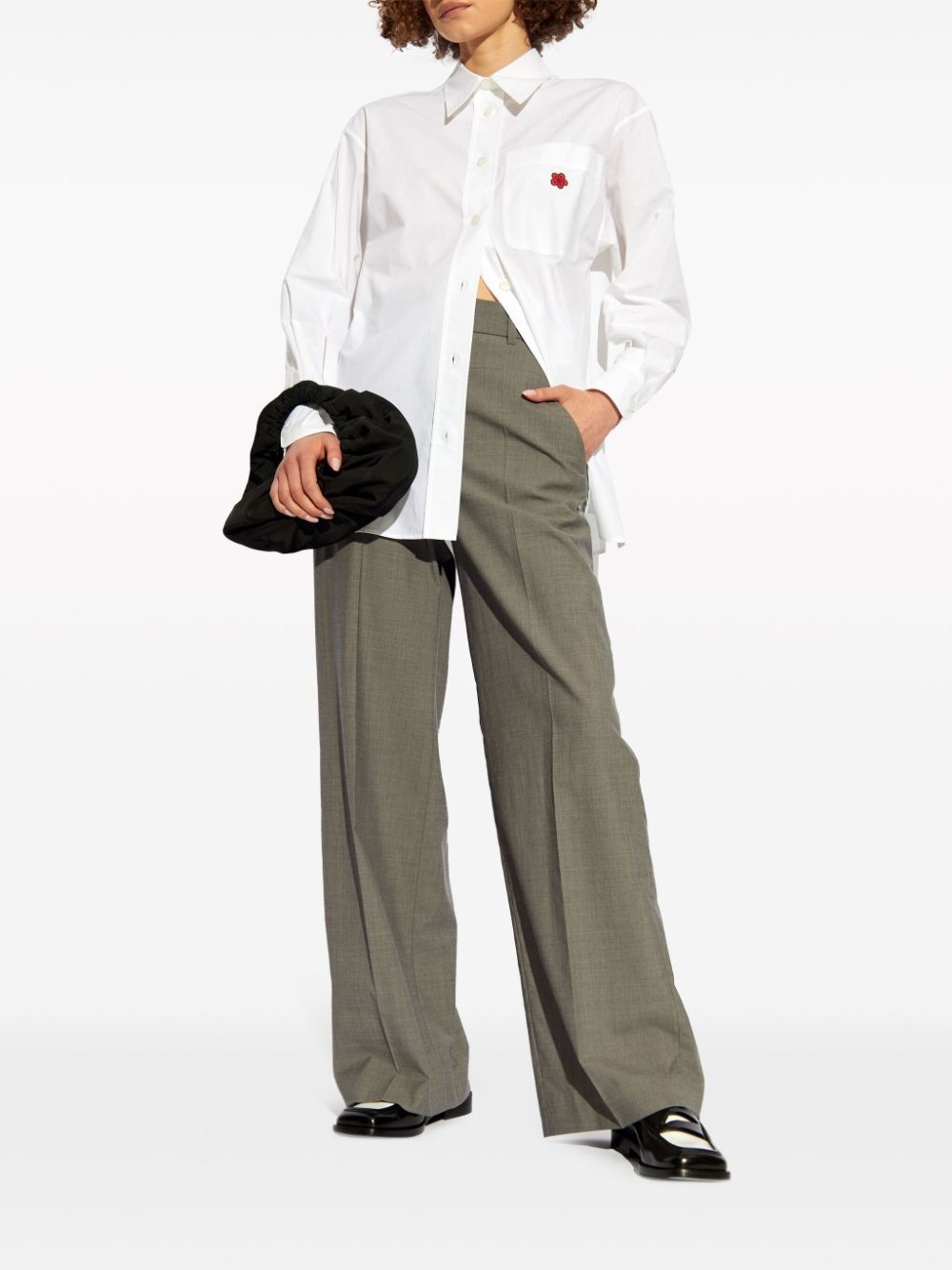 wide-leg wool trousers - 2