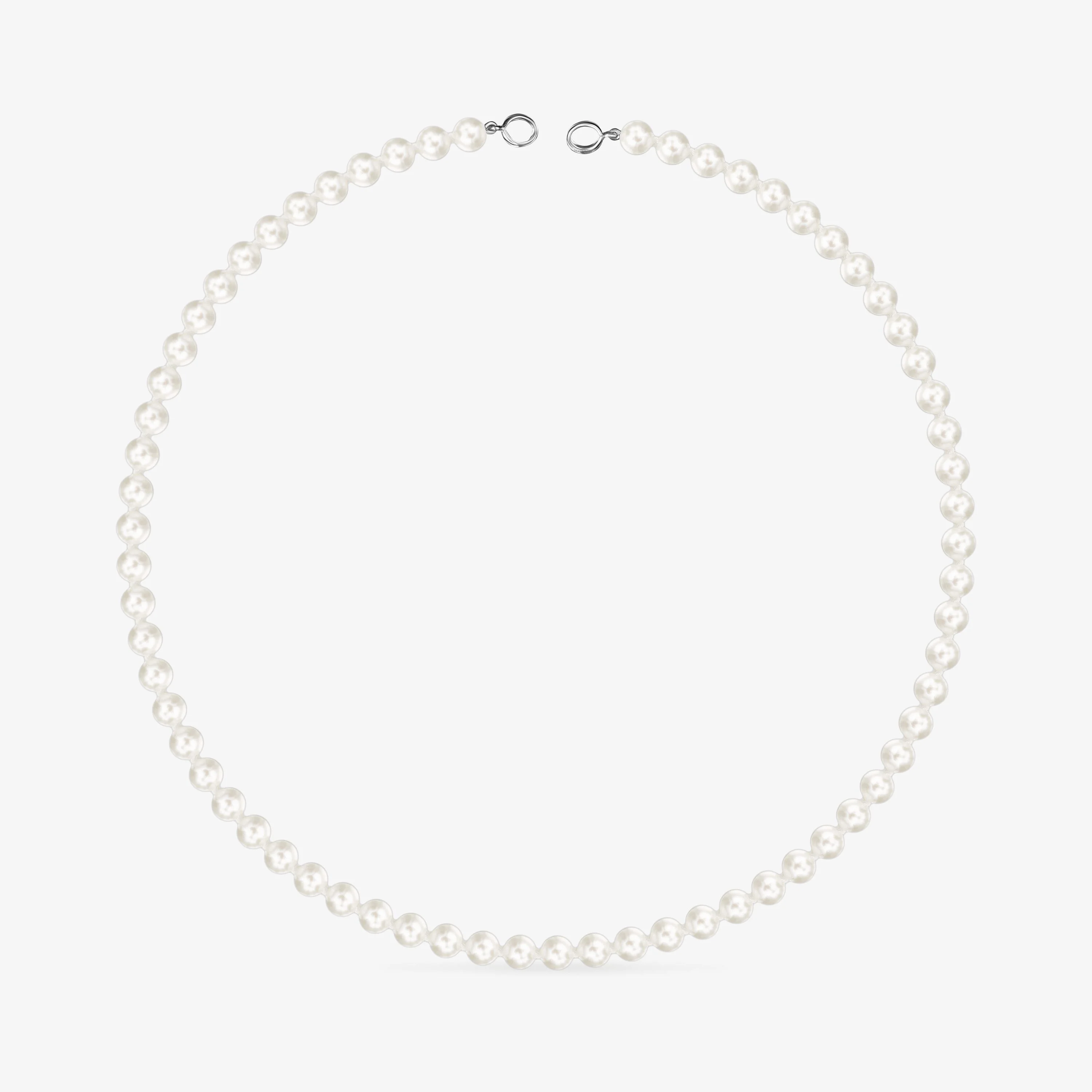 Silver TOUS Hold Necklace with Pearls 42cm. - 1