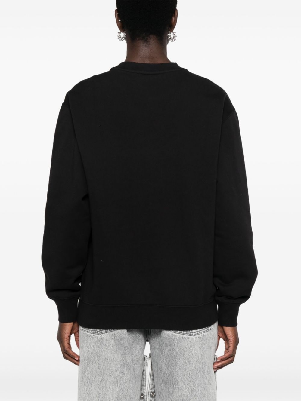 logo-embroidered cotton sweatshirt - 4