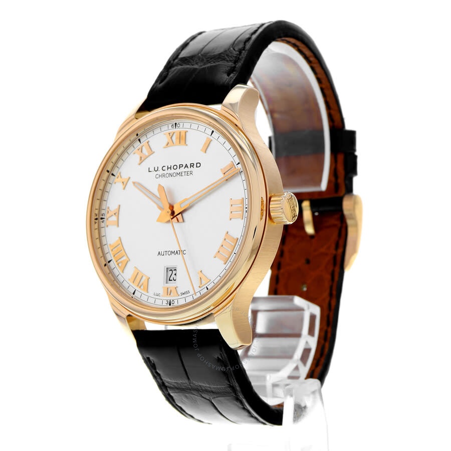 Pre-owned Chopard L.U.C 1937 Silver Sunburst Dial Men's Watch 161937-5001 - 3