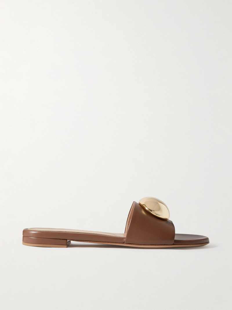 Embellished Leather Slides 1