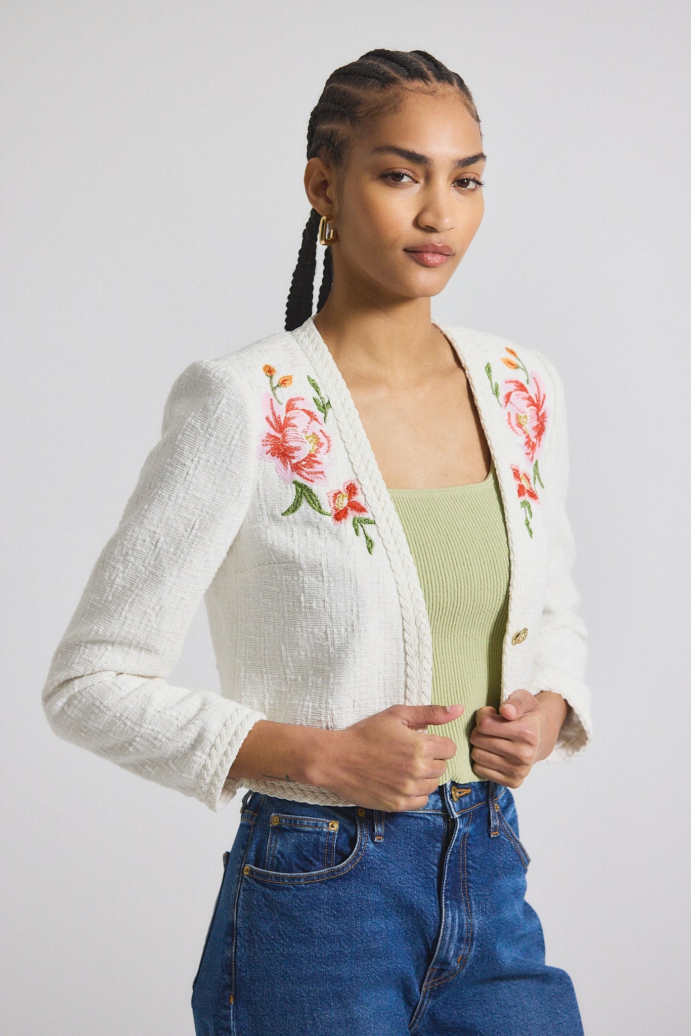 BAYLE EMBROIDERED TWEED JACKET - 1