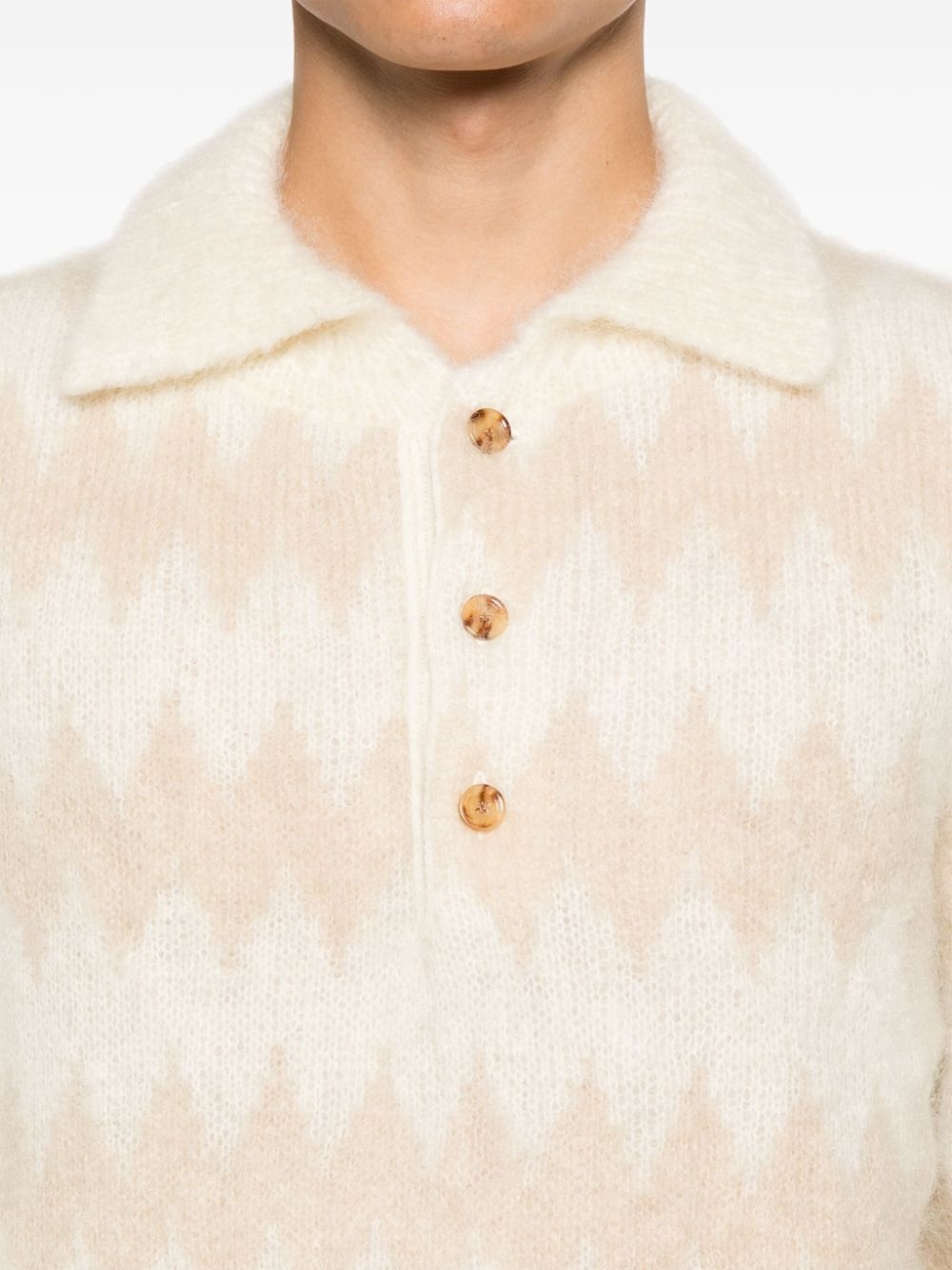 zigzag polo sweater - 4