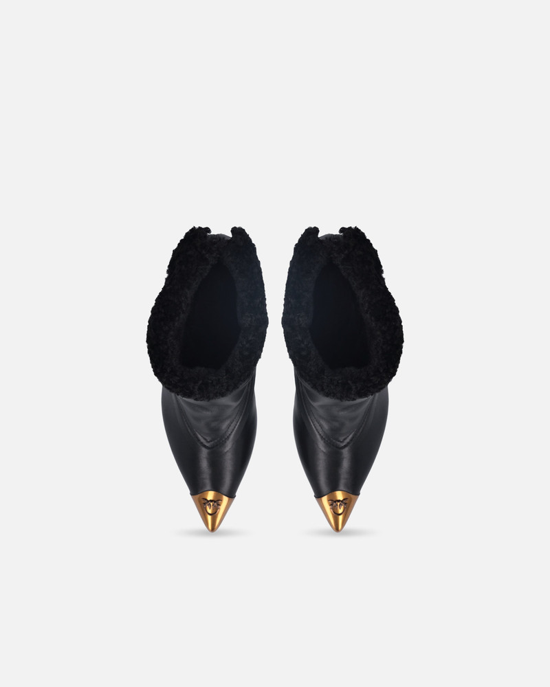 BOOTIES WITH FAUX FUR AND METAL TOE 2