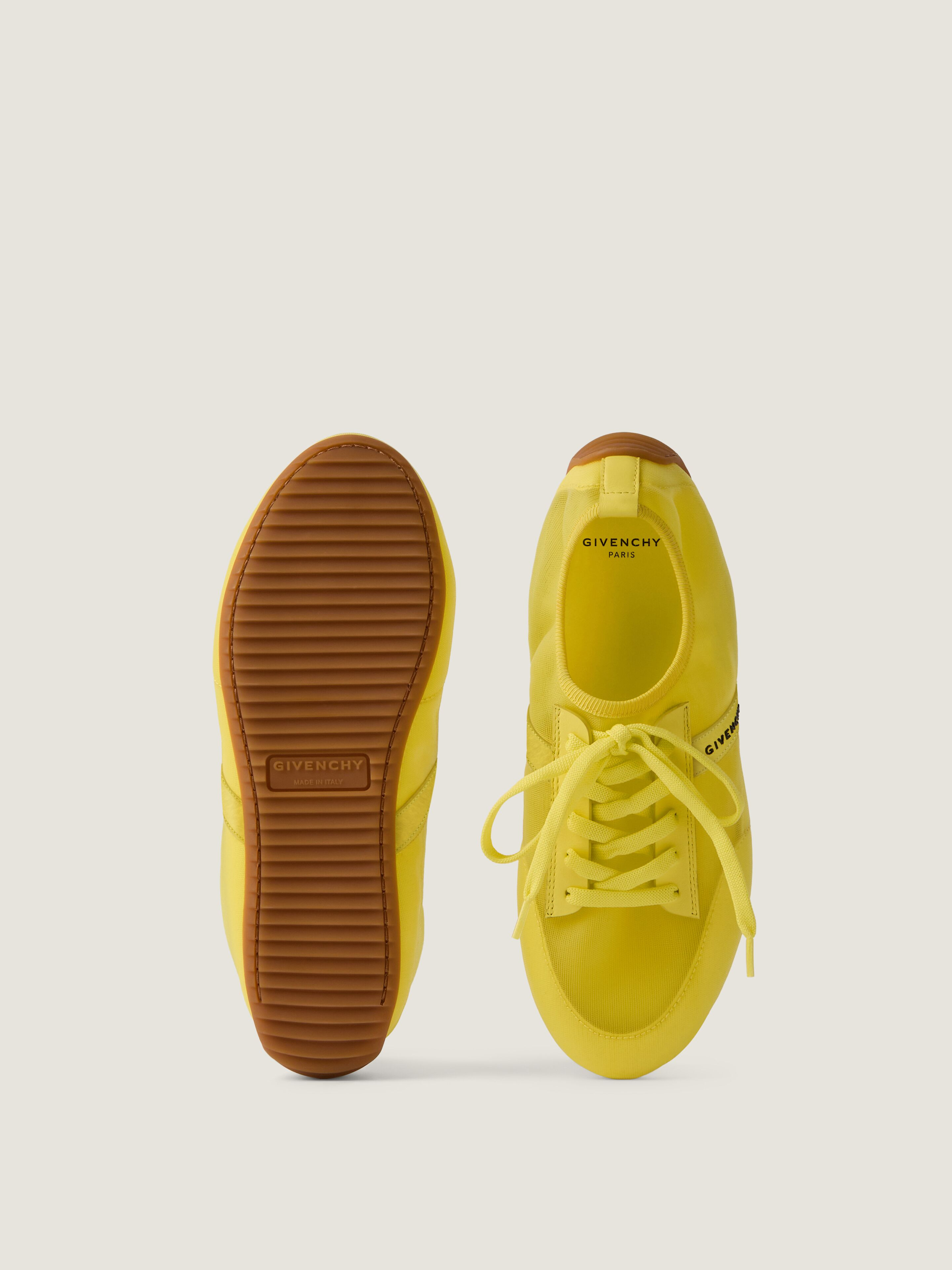 SLIM SNEAKERS IN TRANSPARENT MESH AND LEATHER - 4