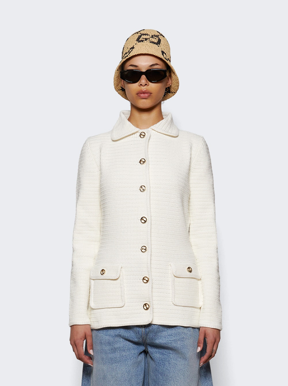 Fine Crochet Cardigan White - 2