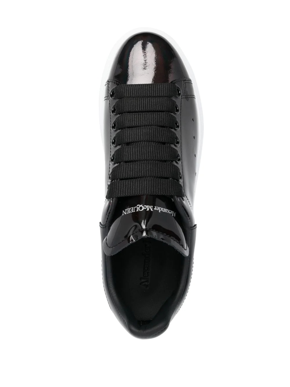 patent-leather low-top sneakers - 5