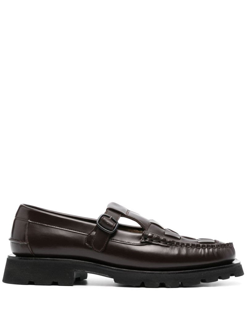 HEREU Soller interwoven-design leather loafers outlook