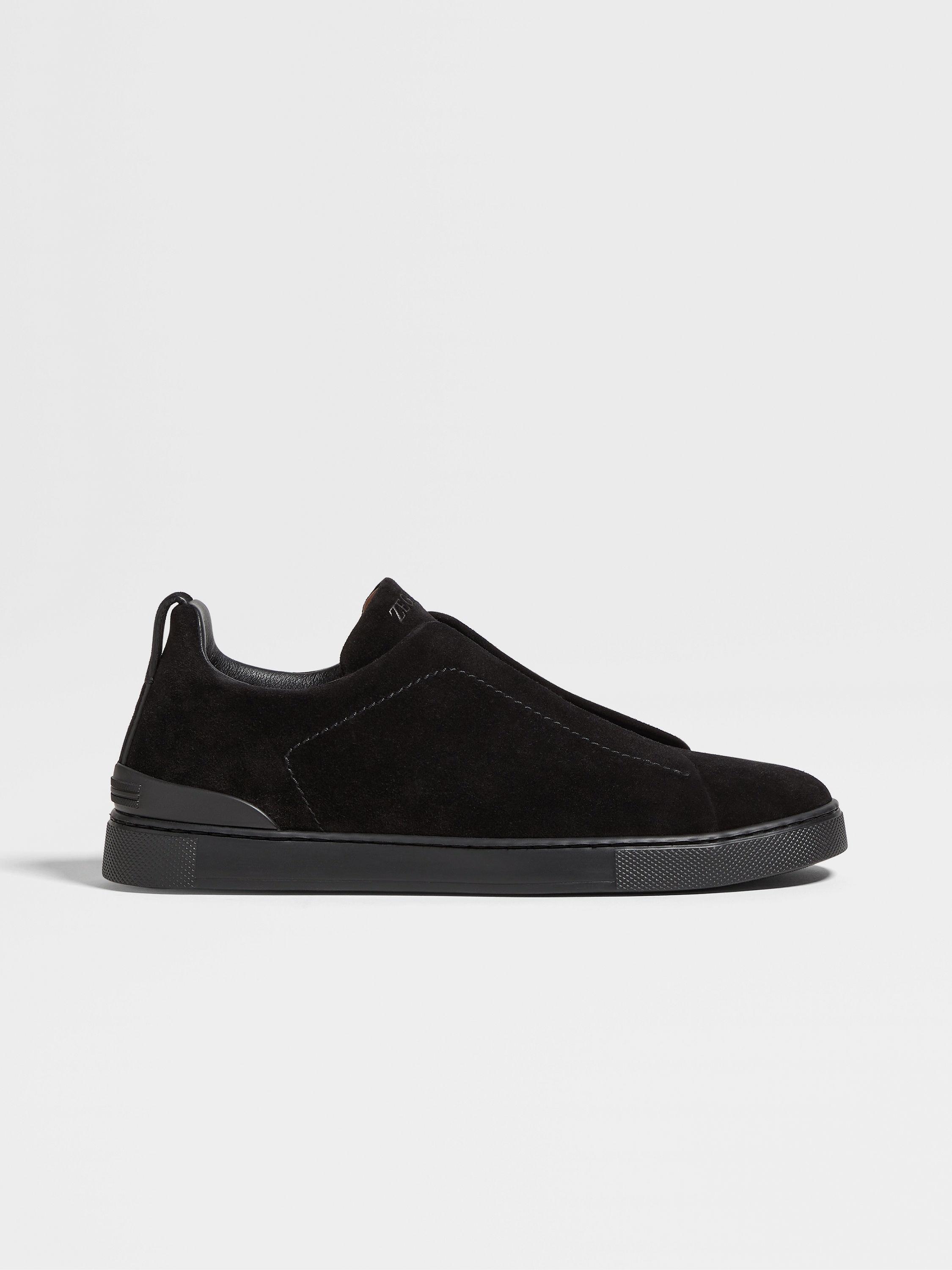 BLACK SUEDE TRIPLE STITCH™ SNEAKERS - 4