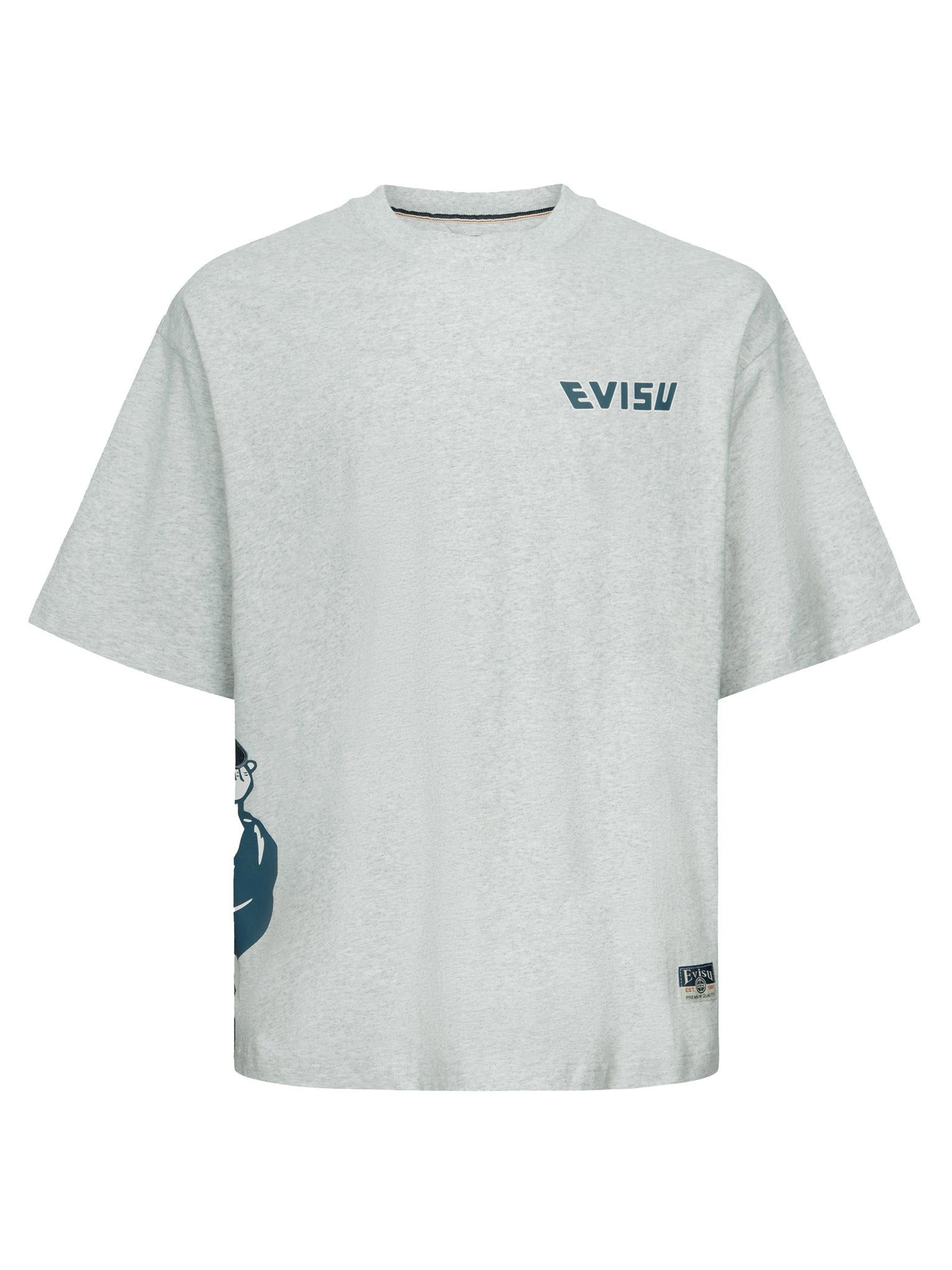 GODHEAD PRINT AND SEAGULL EMBROIDERY LOOSE FIT T-SHIRT - 13