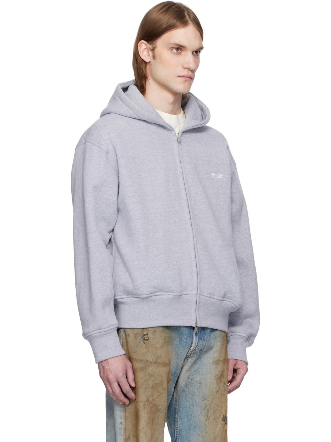 Gray Classique Full-Zip Hoodie - 2